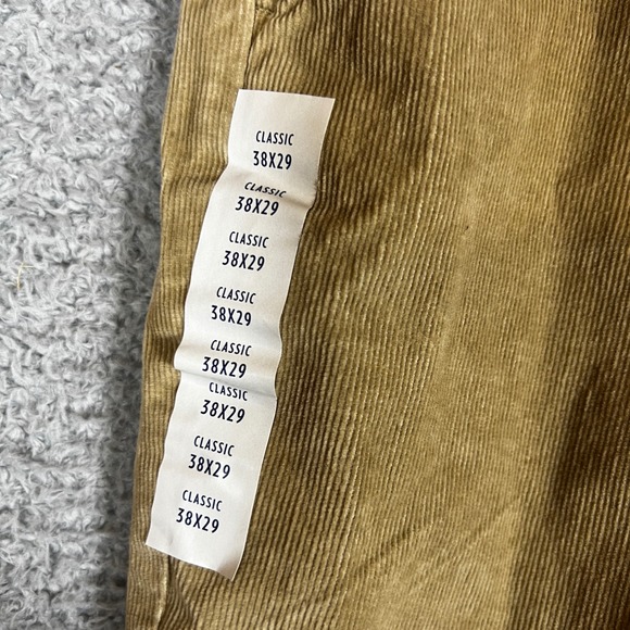 Croft & Barrow Pants Khaki Mens 38x29 Classic Fit Stretch Corduroy Tan NWT - Picture 6 of 10